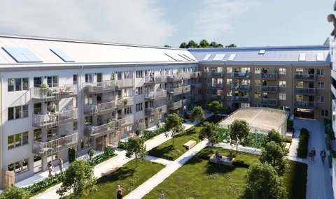 1 - Et fordrøyningsmagasin skulle anlegges på gårdsplassen til det nye kvartalet Makrillen i Gøteborg