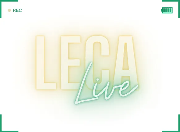 Leca Live logoen inne i en ramme 