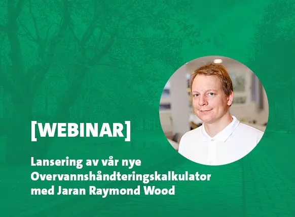 Webinar der vi lanserer vår nye overvannshånteringskalkulator