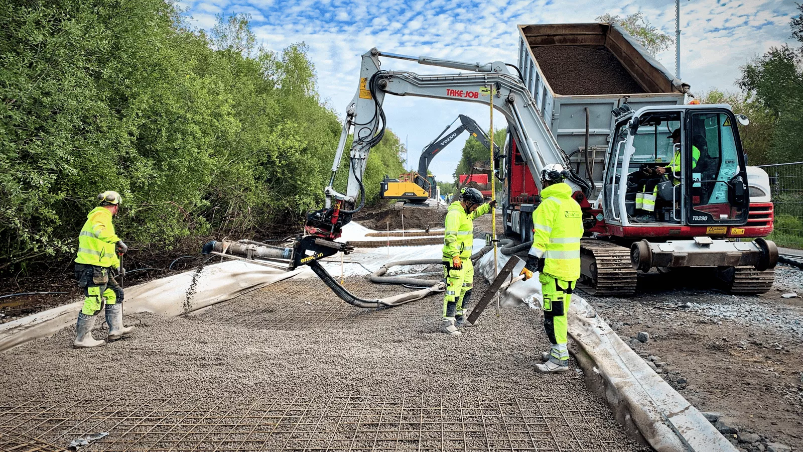 jernbanestrekning utvidet med Leca lettbetong