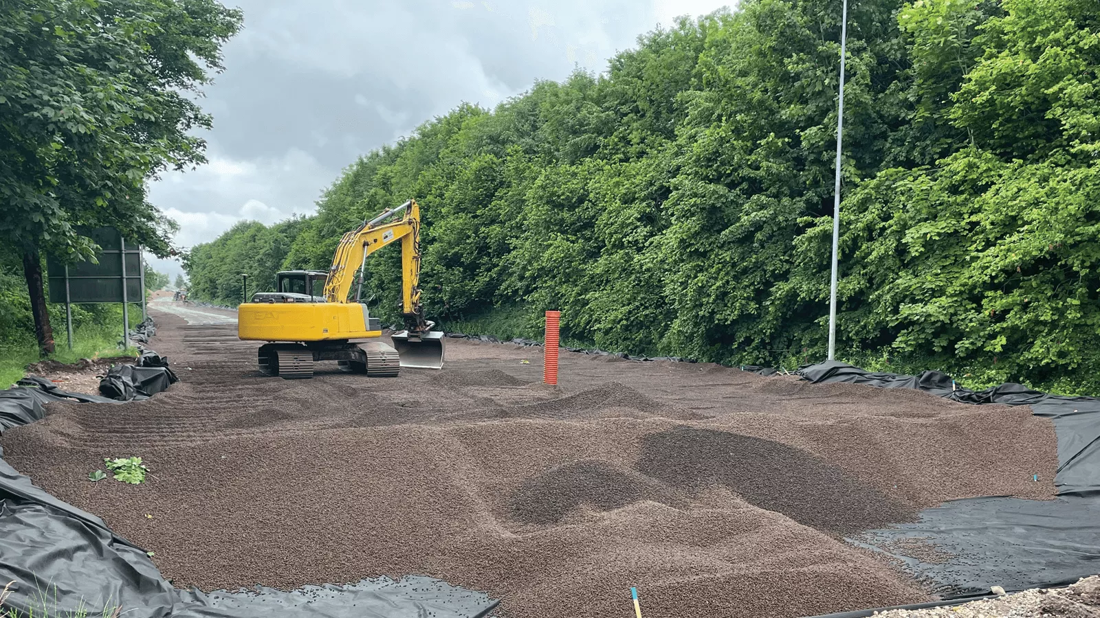 Heving av motorvei med Leca Lettklinker