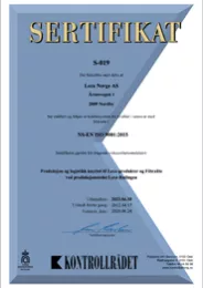ISO_9001 Kvalitetssertifikat Leca Borge