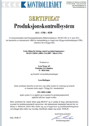 Produksjonskontrollsystem Leca Rælingen 1111-CPR-0003