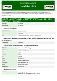 Sikkerhetsdatablad Leca® Lettklinker