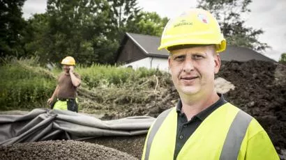 Jørgen Andersen, anleggsleder i Kaare Mortensen 