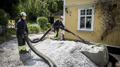 Leca gir effektiv etterisolering og drenering av gammel grunnmur