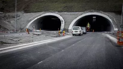 Også i tunnelene er det brukt mye Leca